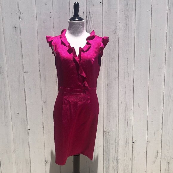 Zac Posen Z Spoke Textured Ruffle Trim Dress - Picture 3 of 15